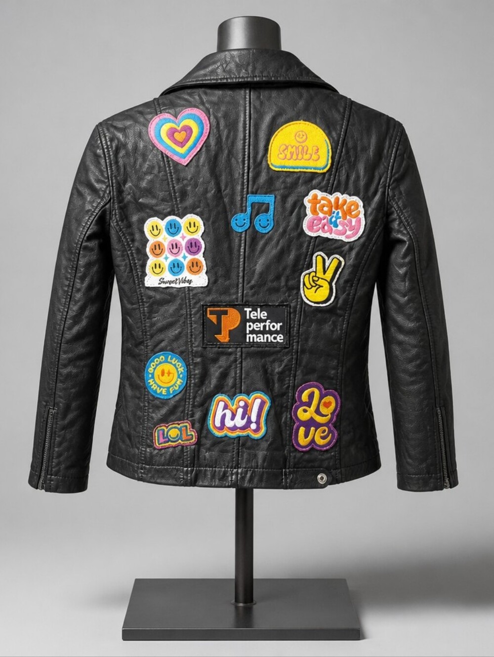 Oxicueros Customized Patch Moto Leather Jacket